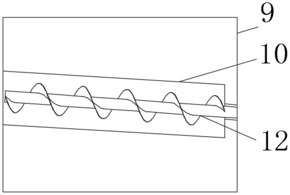 A plastic granulator discharge equipment with an anti-clogging structure