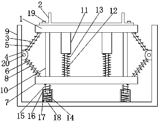 Damping device of electromechanical equipment