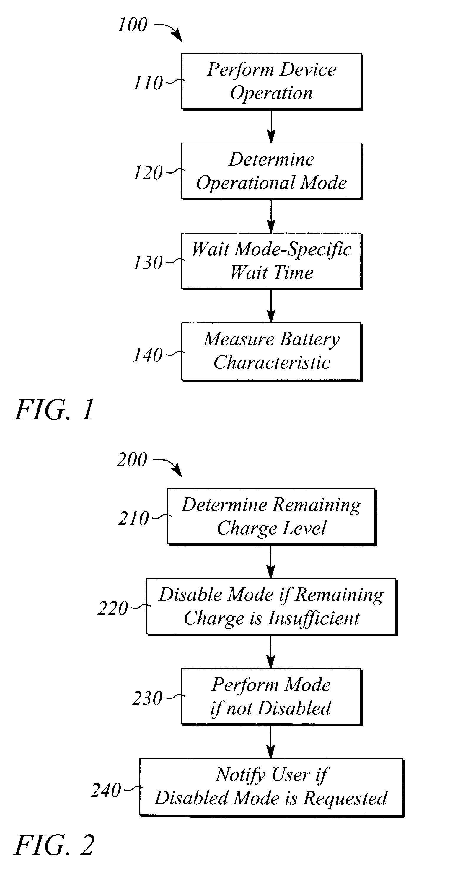 Operational mode-based battery monitoring for a battery-powered electronic device