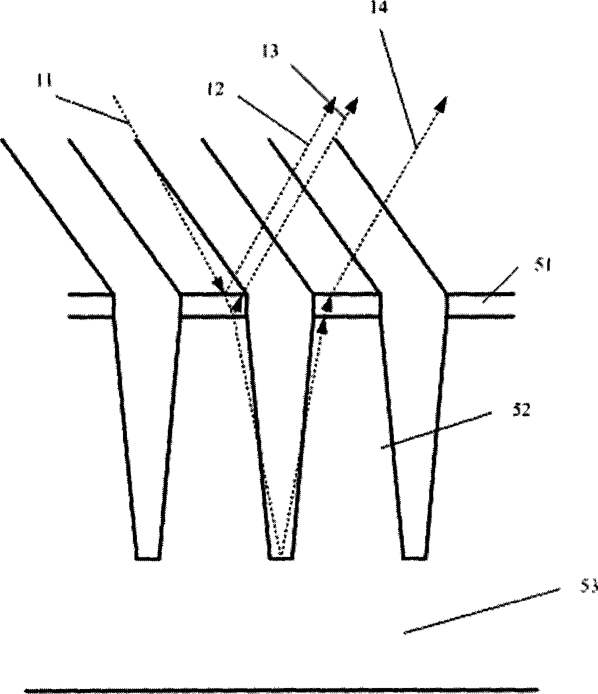 On-line measurement method and device for micro/nano deep trench structure