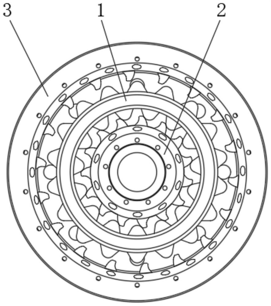 A hydraulic motor drive mechanism