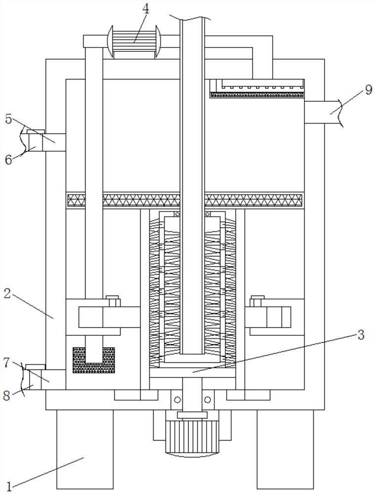 A gas-dust separator for removing fine dust from waste pot low-temperature semi-water gas