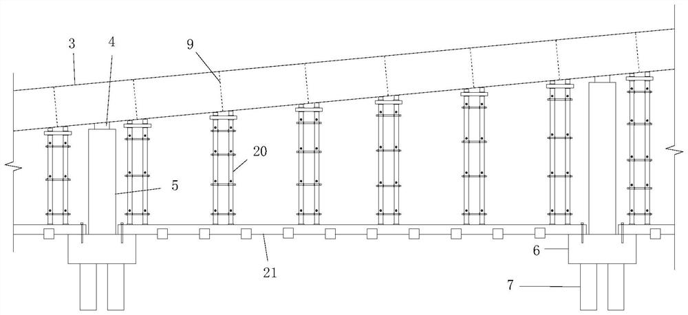 Up ramp dismantling system and construction method