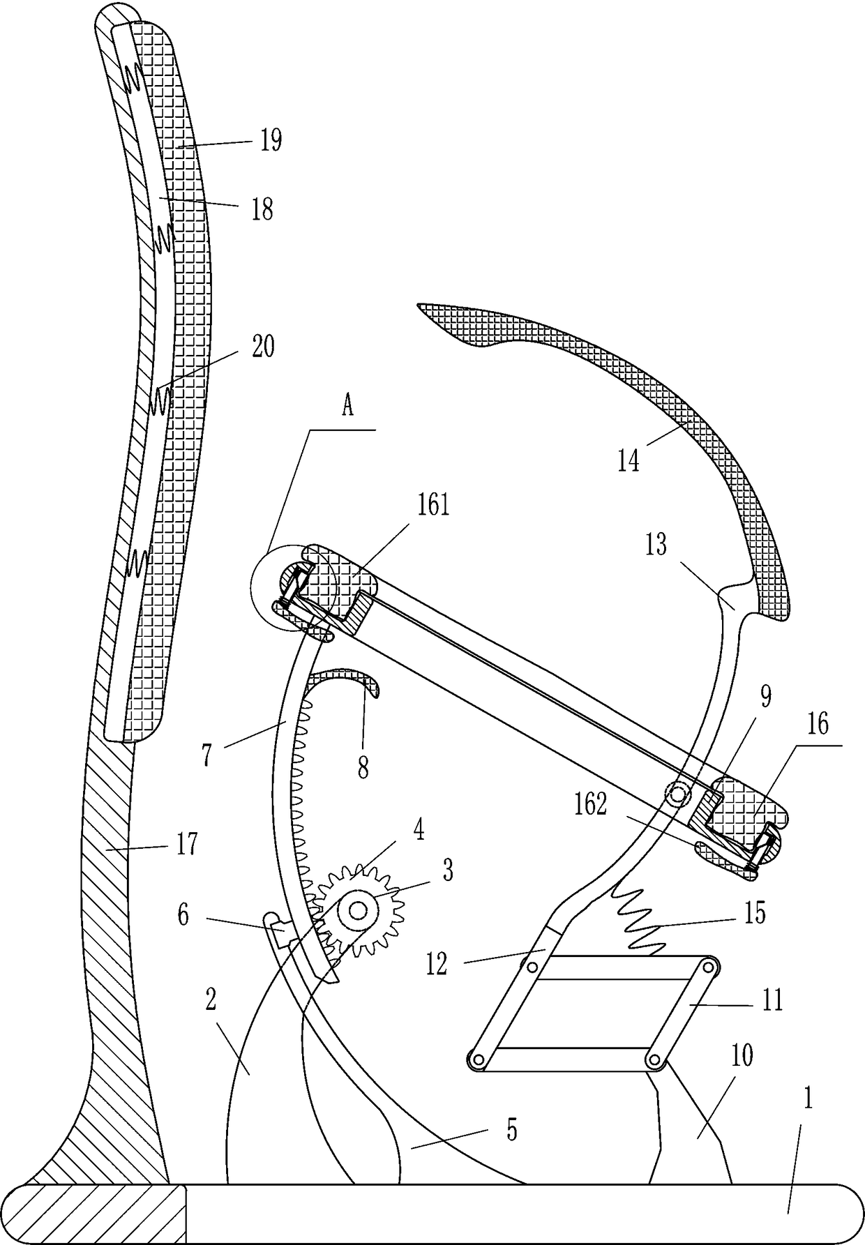 Auxiliary frame for pregnant women to use squatting pan