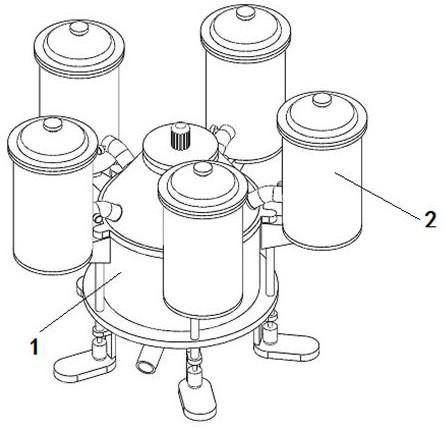 Composite microbial preparation for degrading kitchen garbage and preparation device