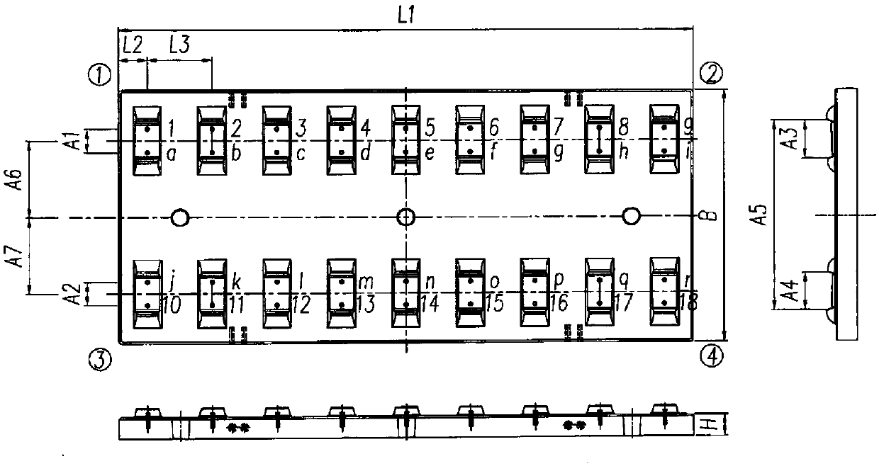 Rapid calculating method for ballastless track plate based on least square fitting