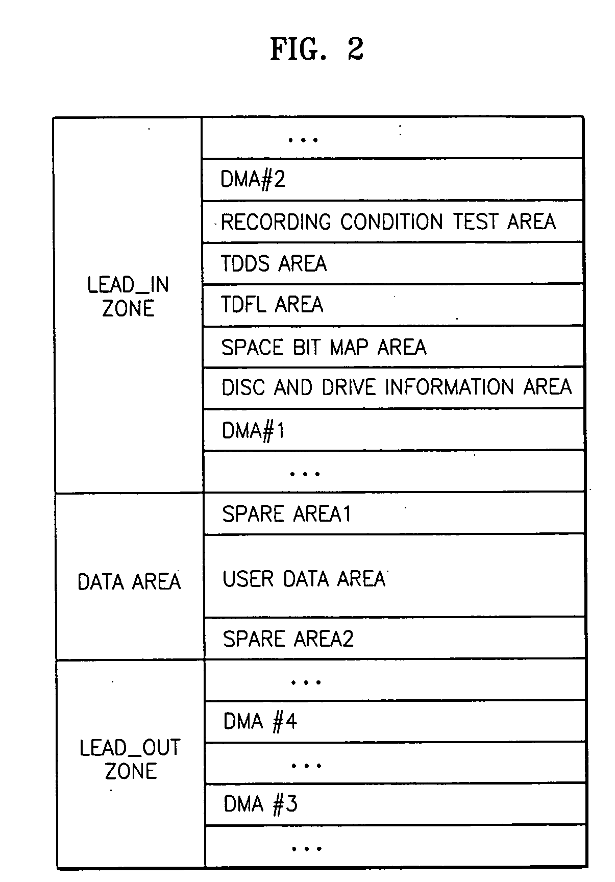 Write once disc allowing management of data area, method of managing the data area, and apparatus and method for reproducing data from write once disc