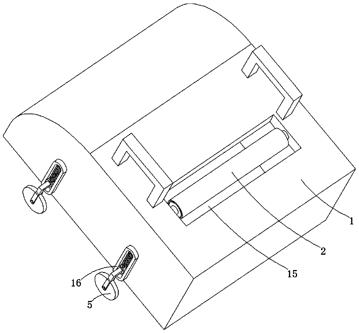 Wall cloth attaching device capable of preventing wrinkles