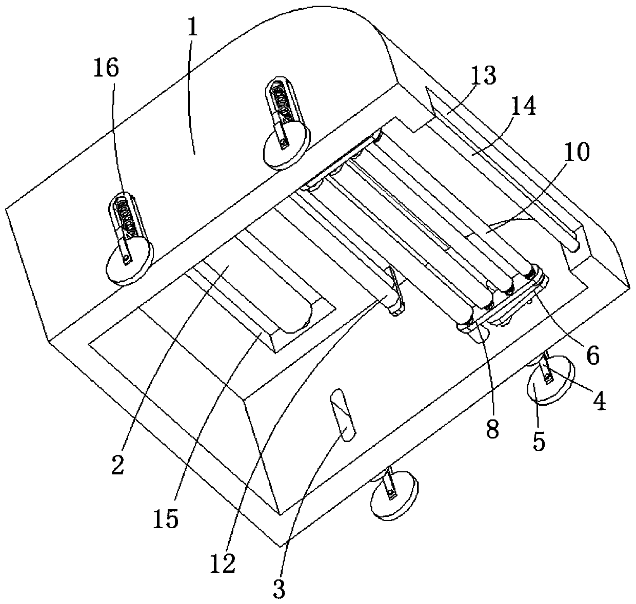 Wall cloth attaching device capable of preventing wrinkles