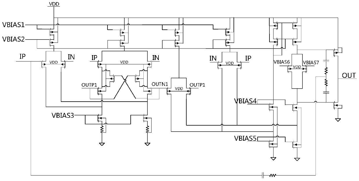 A microphone pre-amplifier circuit with a gain trimming function