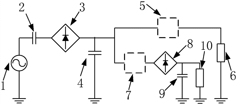 Novel microwave intermodulation rectification circuit