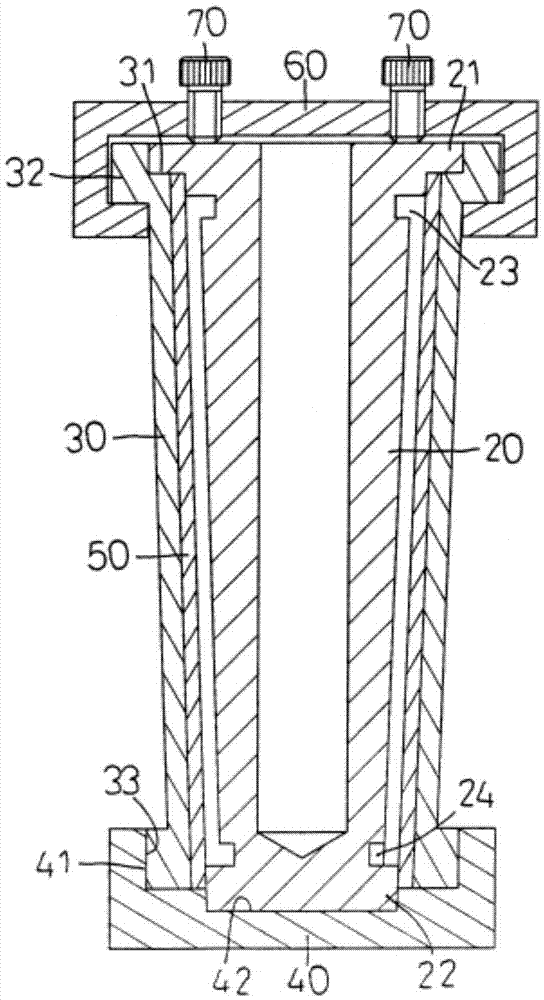 Rubber sleeve forming die