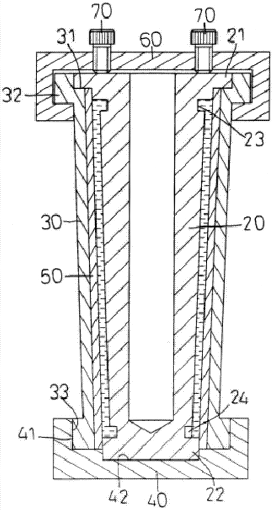 Rubber sleeve forming die