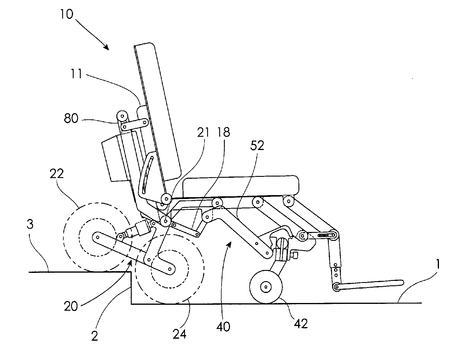 A wheeled vehicle and a method of operation thereof