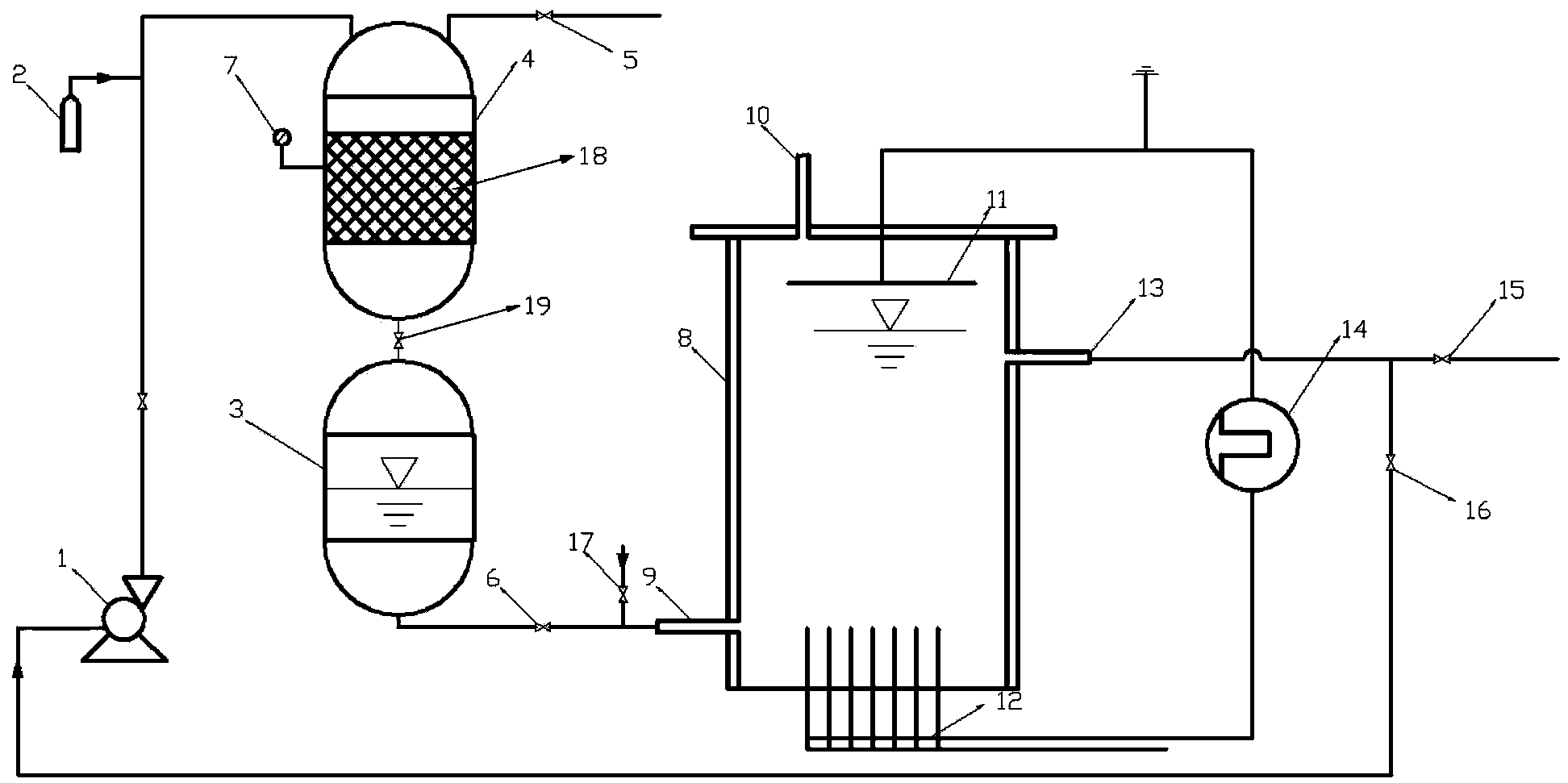 Partial-reflux pressurized and aerated type plasma sewage treatment device