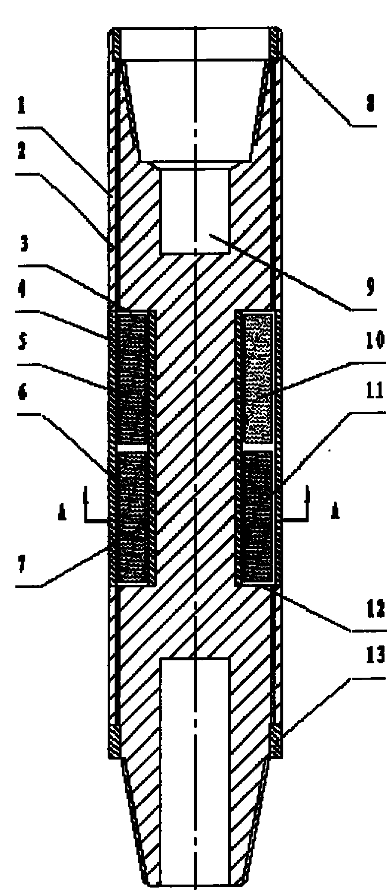 Well deflection and position gamma measuring nistrument during drilling