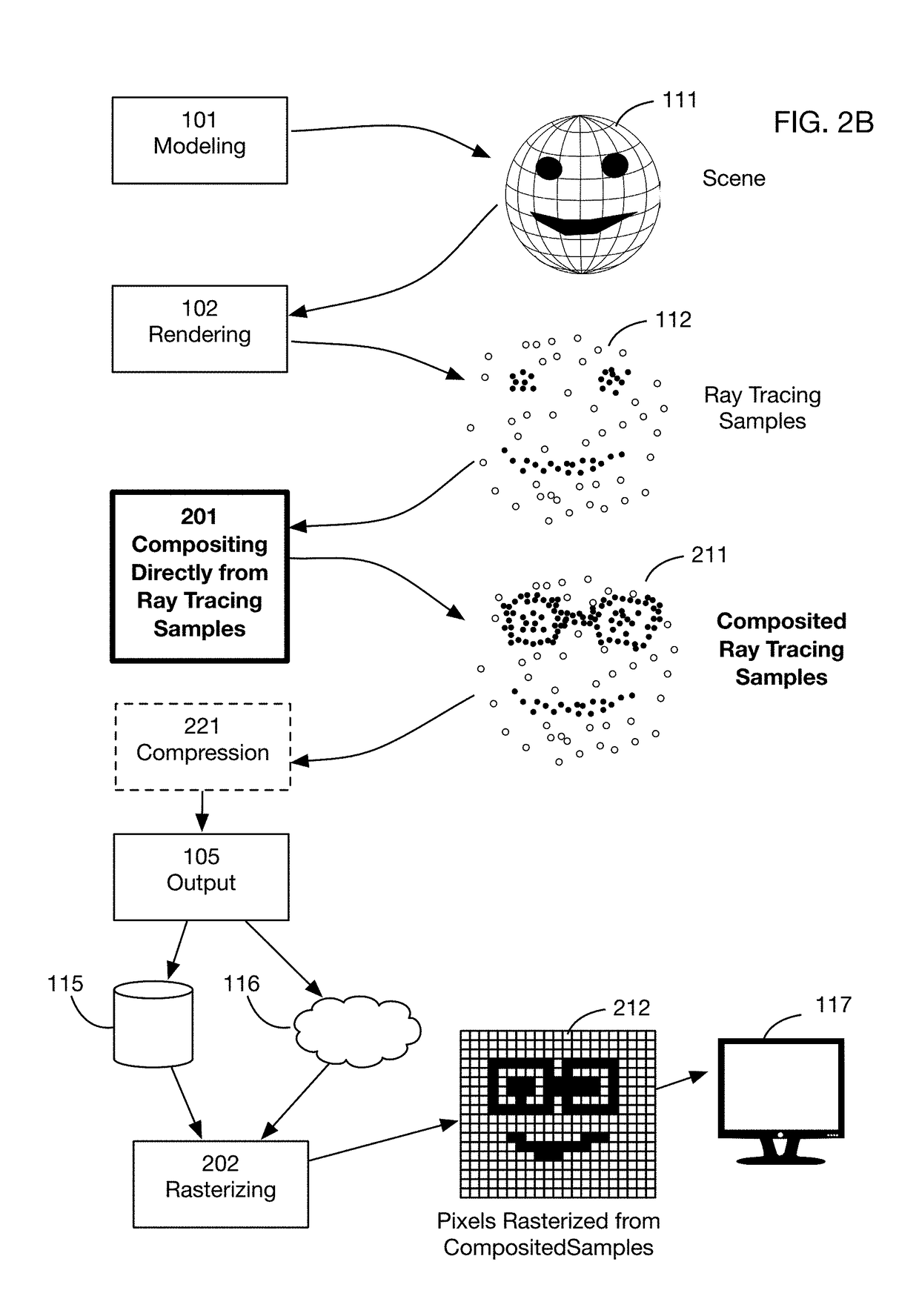 Non-rasterized image streaming system that uses ray tracing samples