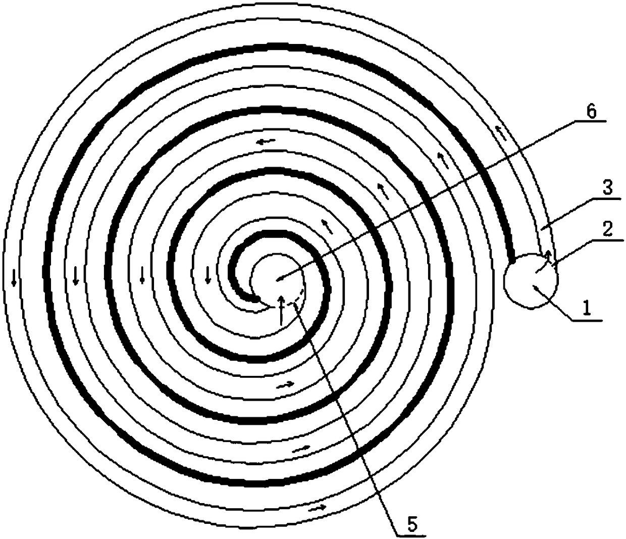 Bag type spiral-wound combined bubble-free aeration device