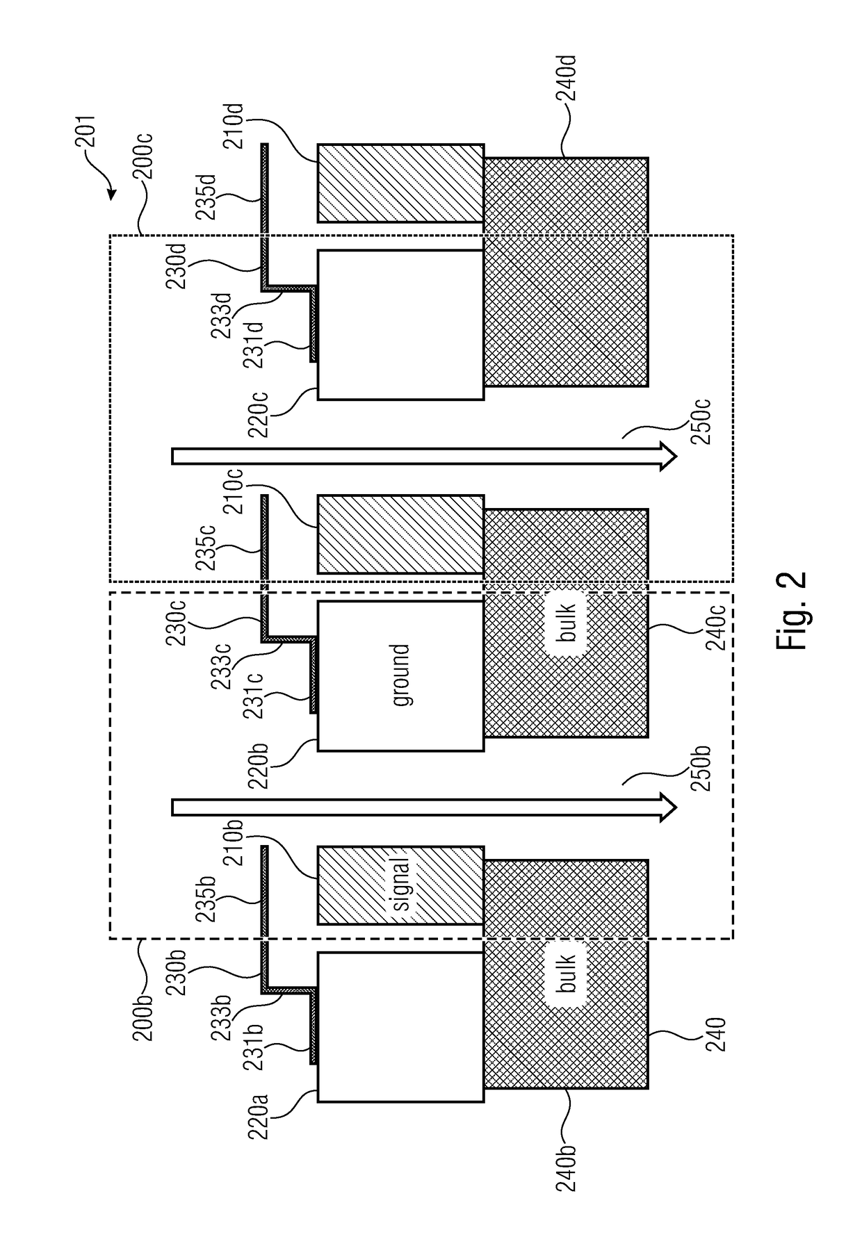 Electromechanical component, electromechanical component arrangement, method of detecting a potential difference by using an electromechanical component, and method for performing a functional test on the electromechanical component