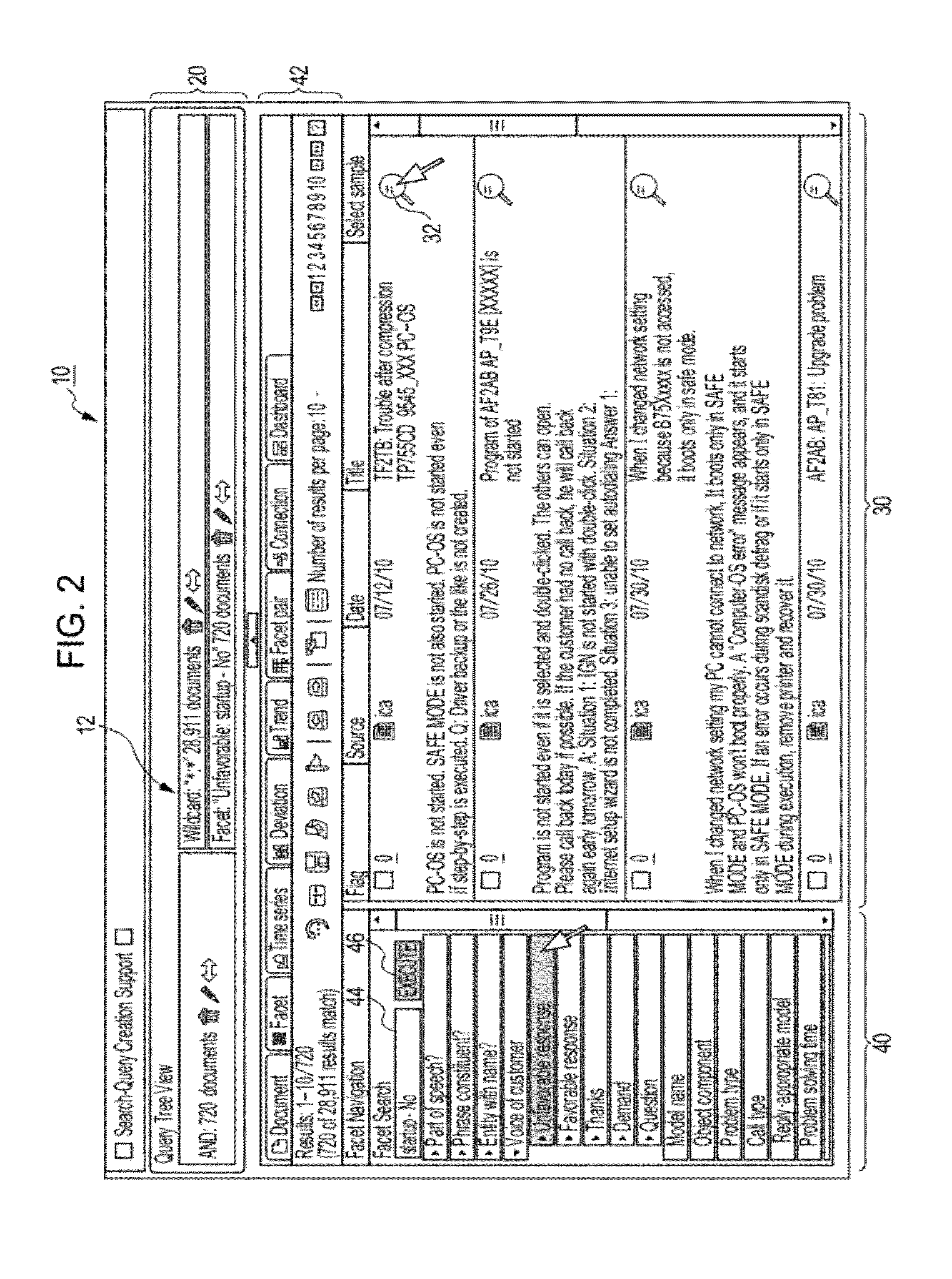 Graphical User Interface for a Search Query