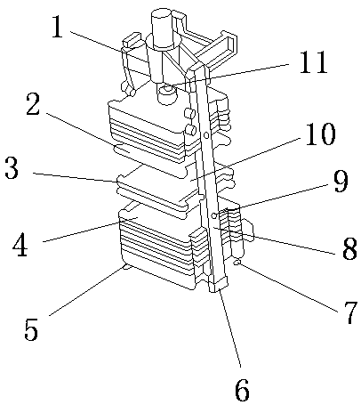 Detachable totally-closed-shell vertical multilayer-plate-filter-element filter press