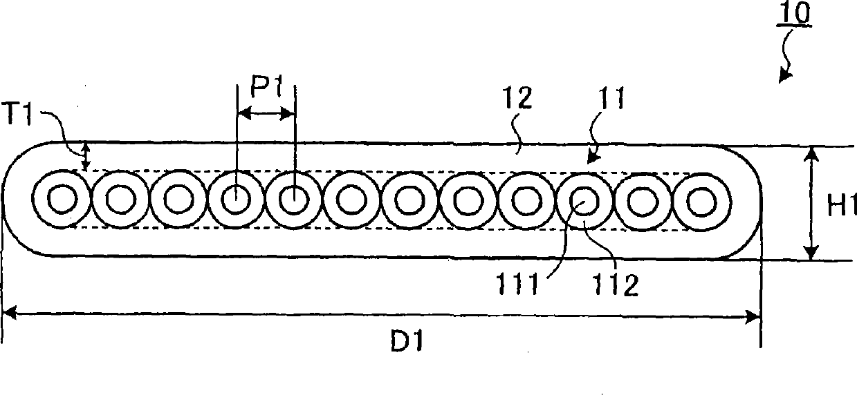 Coated optical fiber ribbon