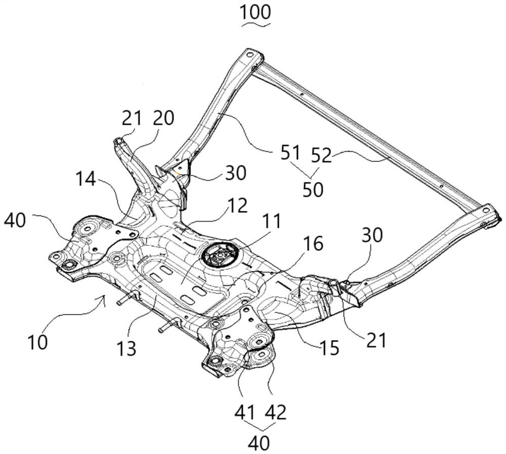 Platformization front auxiliary frame