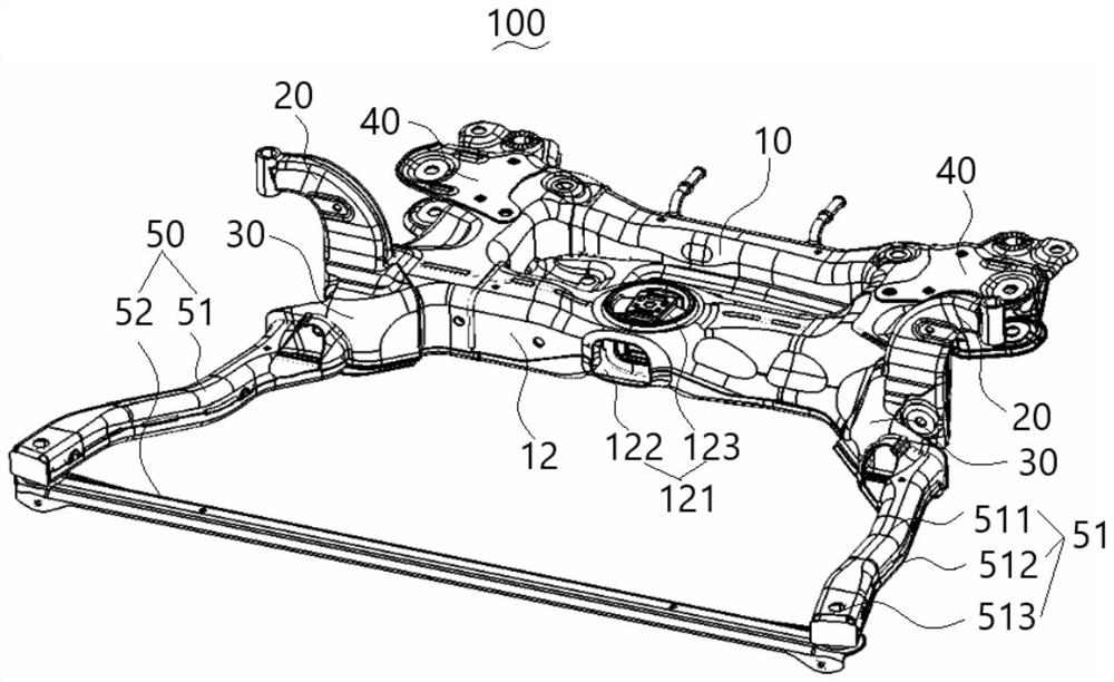 Platformization front auxiliary frame