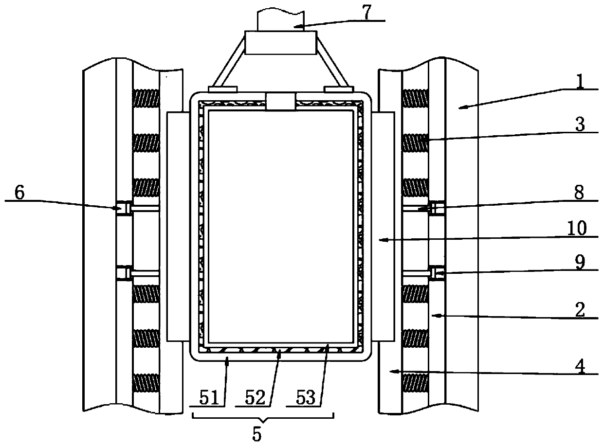 Elevator without foundation pit and with shock insulating device