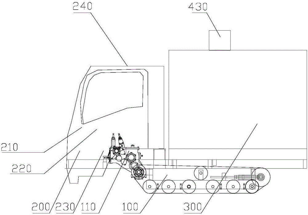 Crawler-type engineering operation vehicle