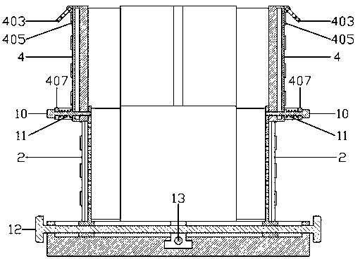 Household waste container capable of being enlarged or contracted