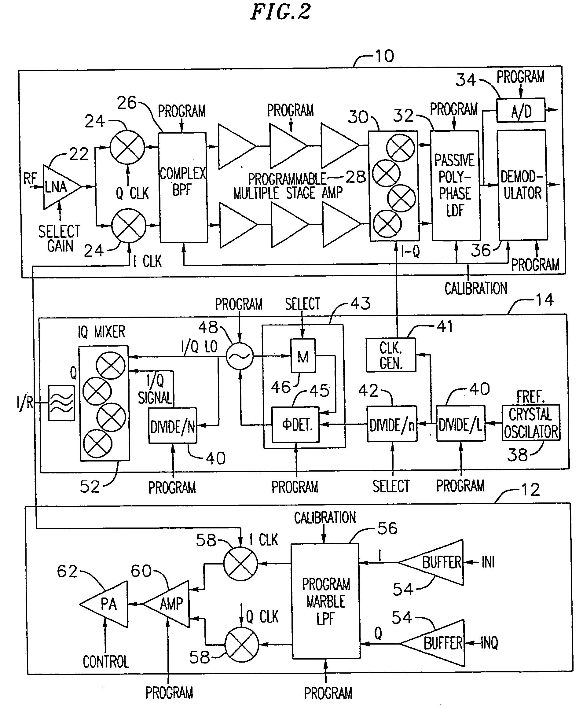 Adaptive radio transceiver with noise suppression