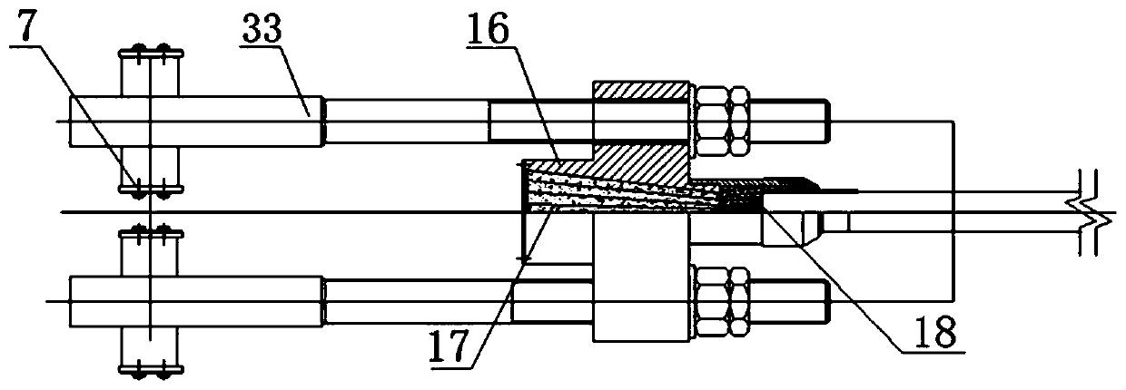 Suspension conduit bridge tunnel type anchorage main cable anchoring system