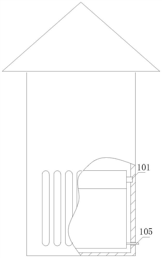 Power transformation cabinet dust-settling device