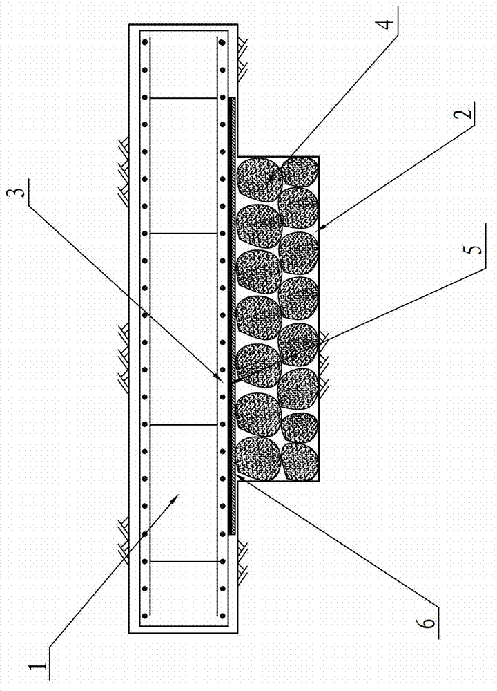 Method for reducing concrete diffusion of continuous wall