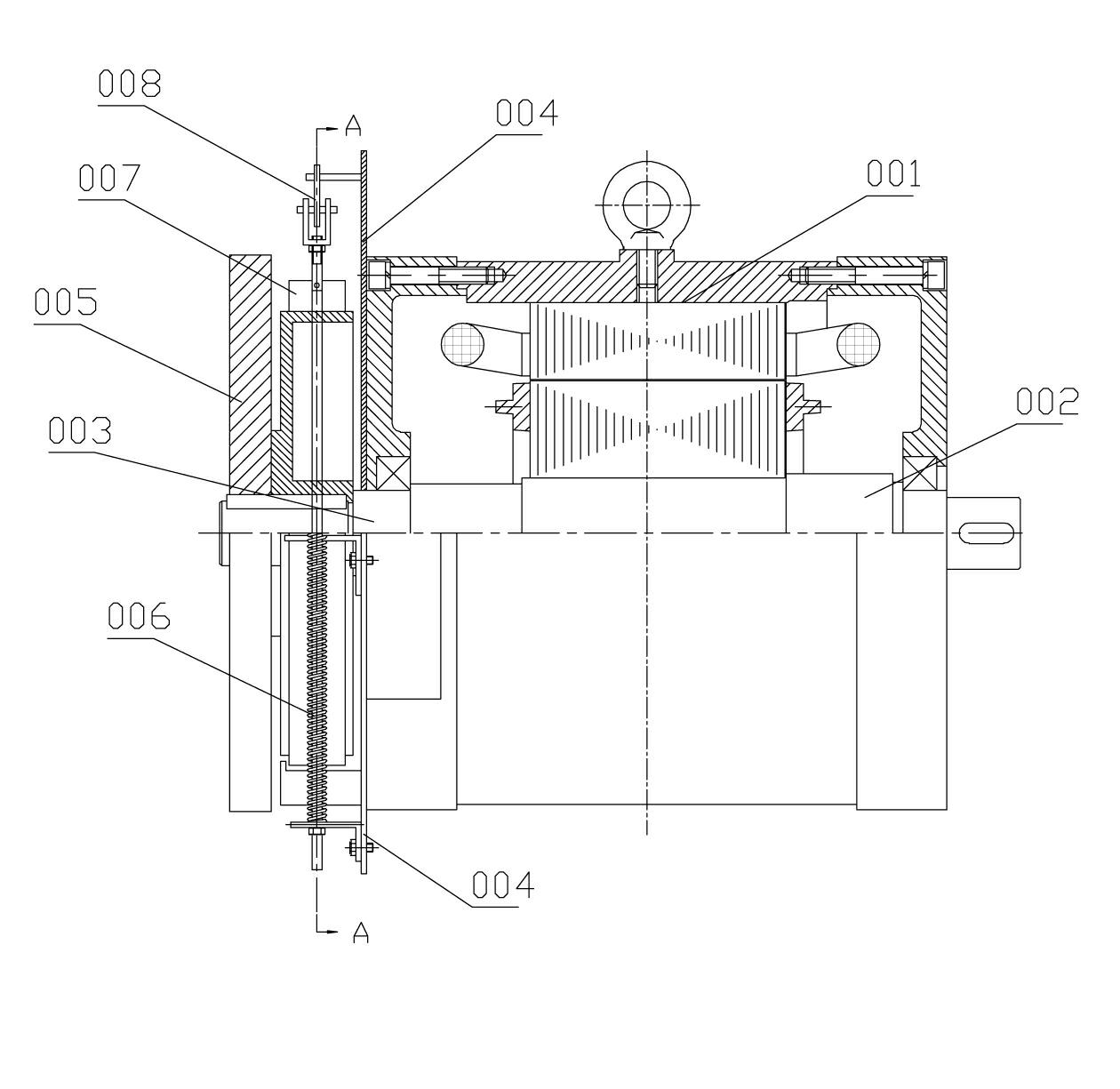 Power-off braking mechanism for main brake of escalator