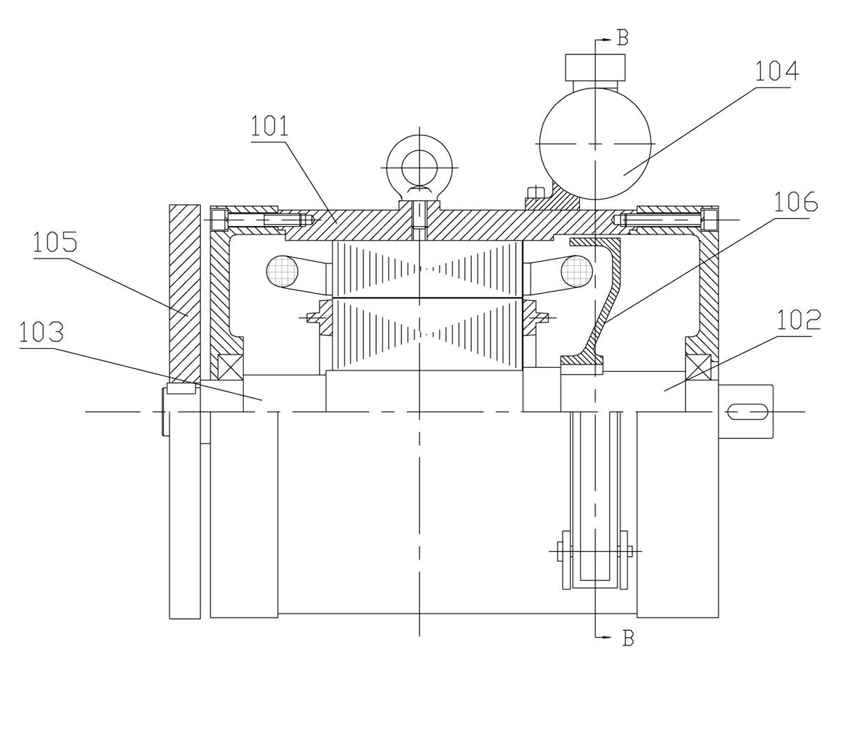 Power-off braking mechanism for main brake of escalator