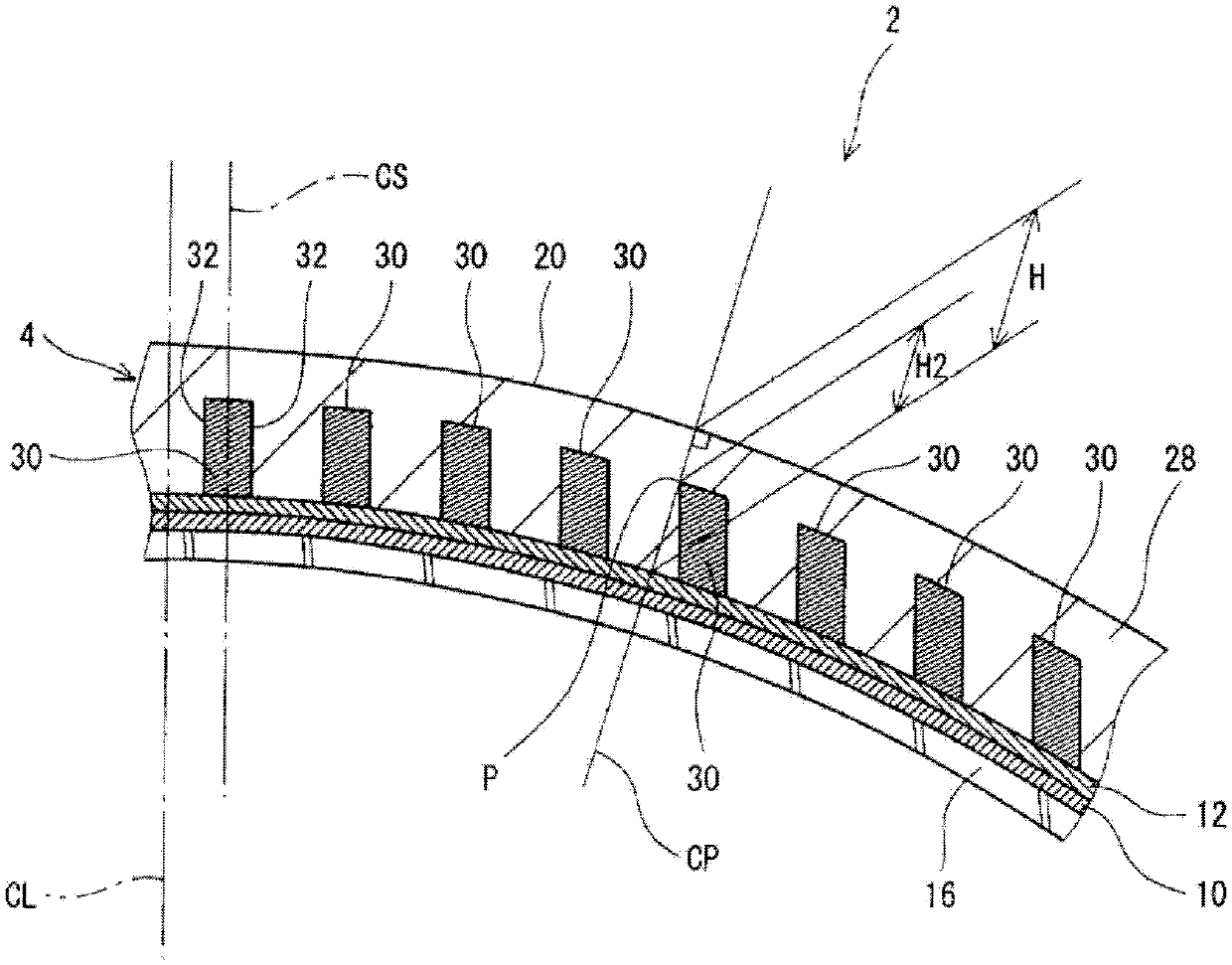 Radial tires for two-wheeled vehicles