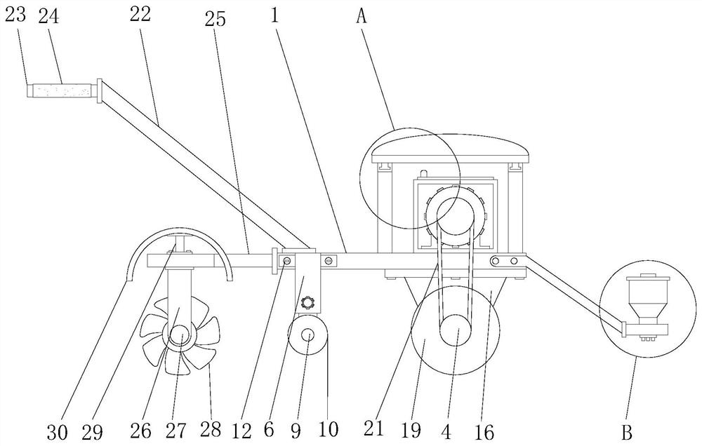 Soil loosening equipment for organic tea planting