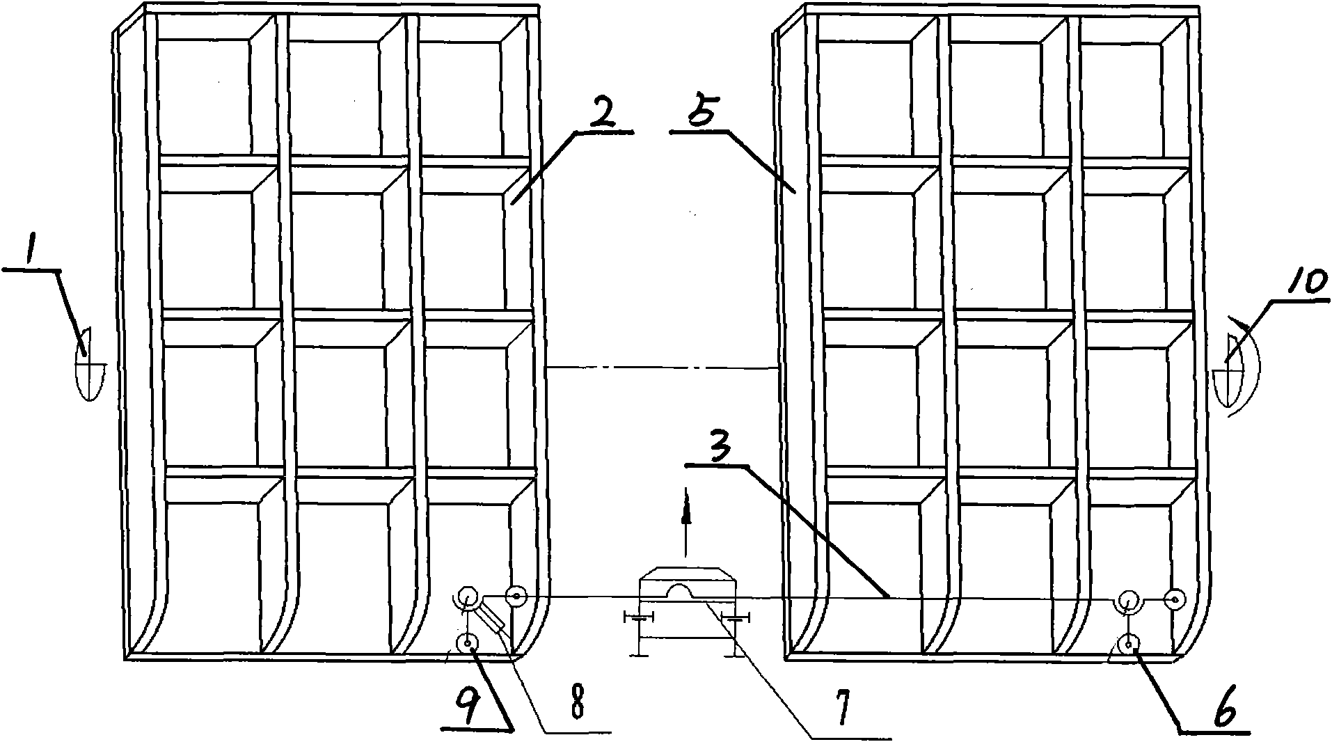 Mutual tack welding method for hydraulic support grid box type structure