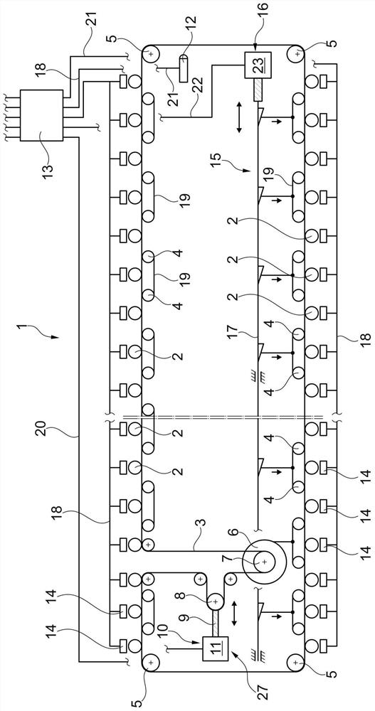 Ring spinning machine with several spinning positions