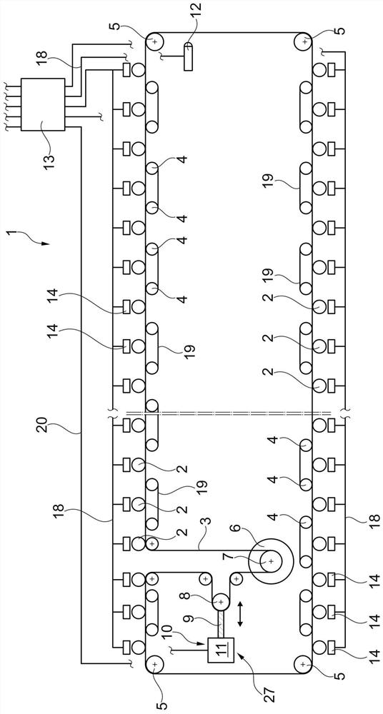 Ring spinning machine with several spinning positions