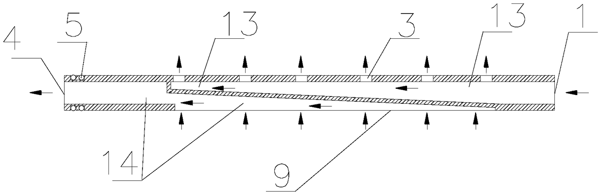 A roll-type membrane module and a filter element having the roll-type membrane module