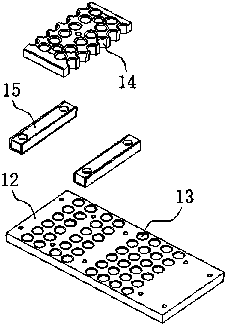 Fixing device for punching formation in tablet production