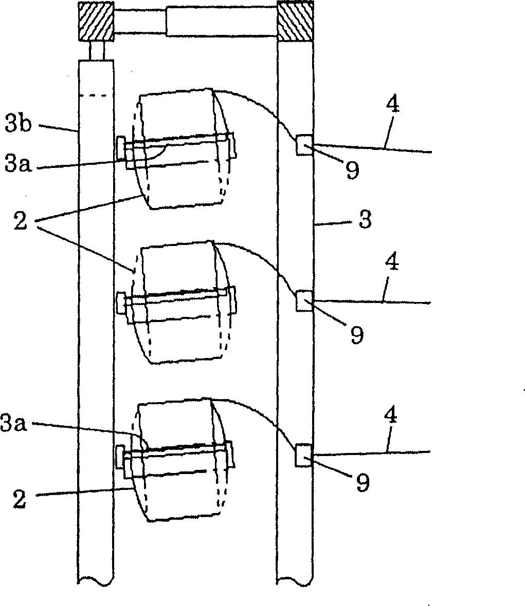 Device for detecting broken yarn through shaft frame and method for locating its address