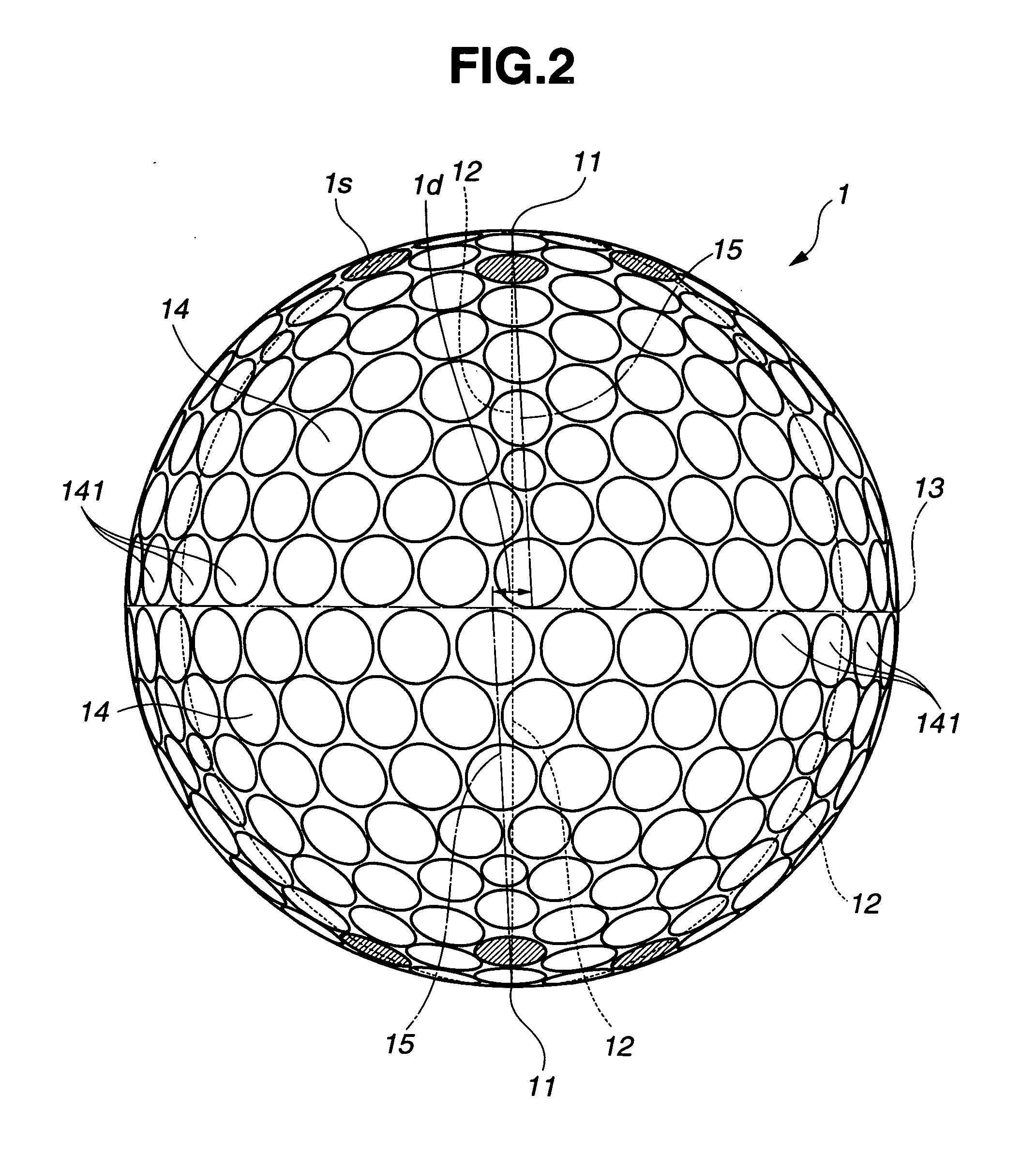 Golf ball dimple arrangement method