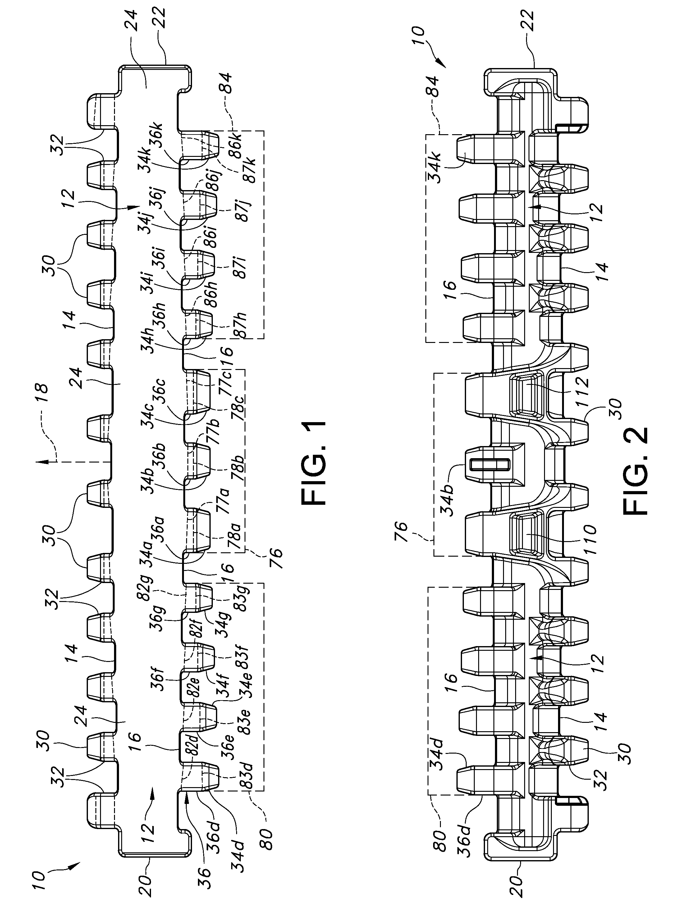 Radius chain modular conveyor