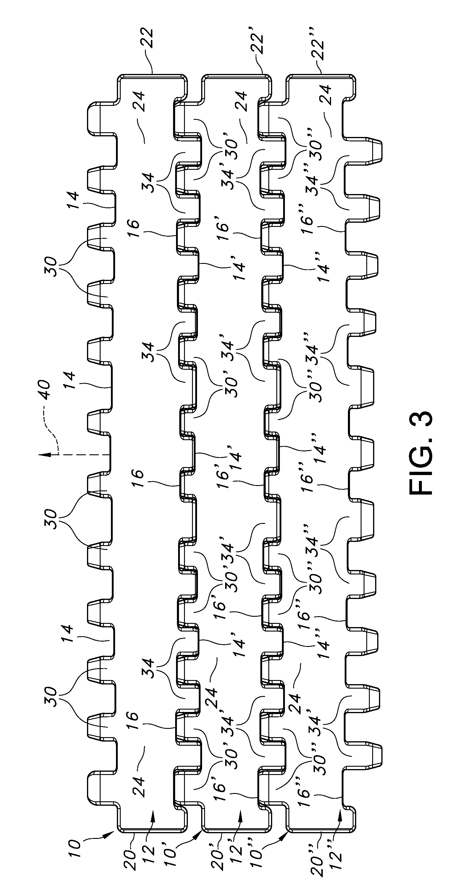 Radius chain modular conveyor