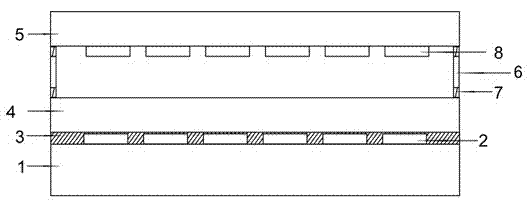 Building photovoltaic integrated hollow type amorphous silicon solar cell module and manufacturing method