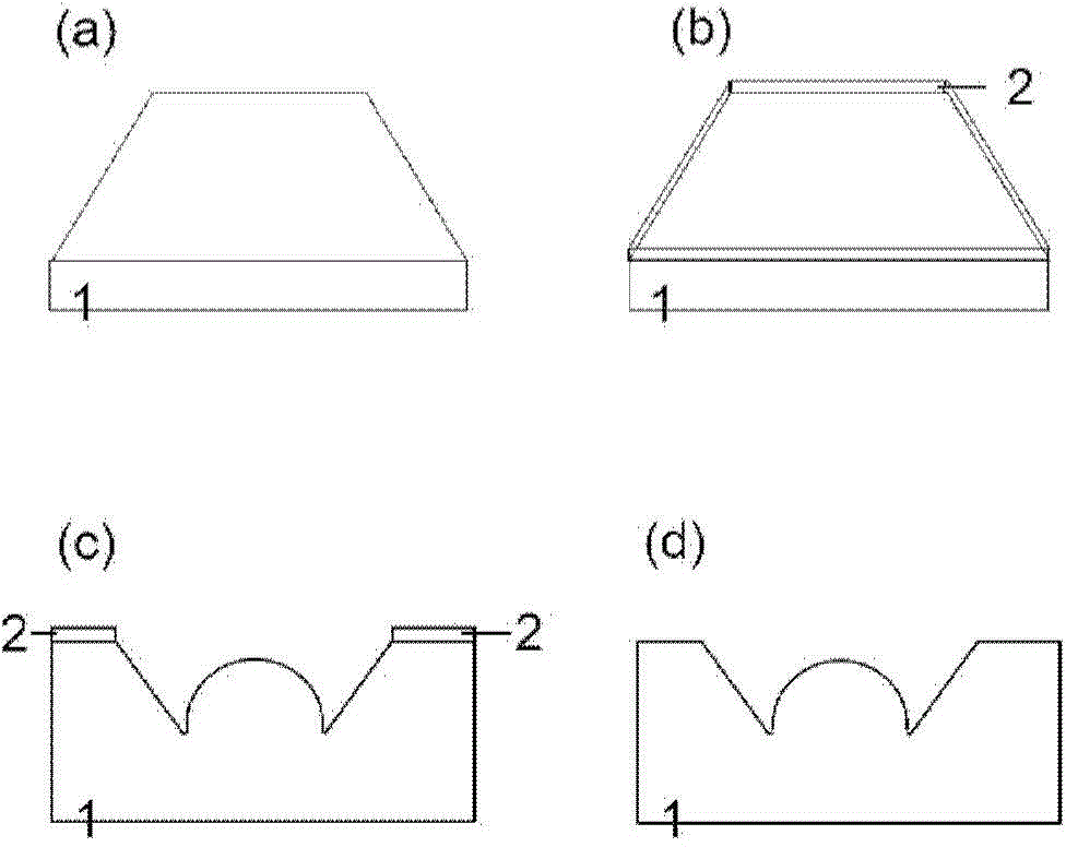 Method for preparing secondary micro curved surface structure by overlapping bitmaps